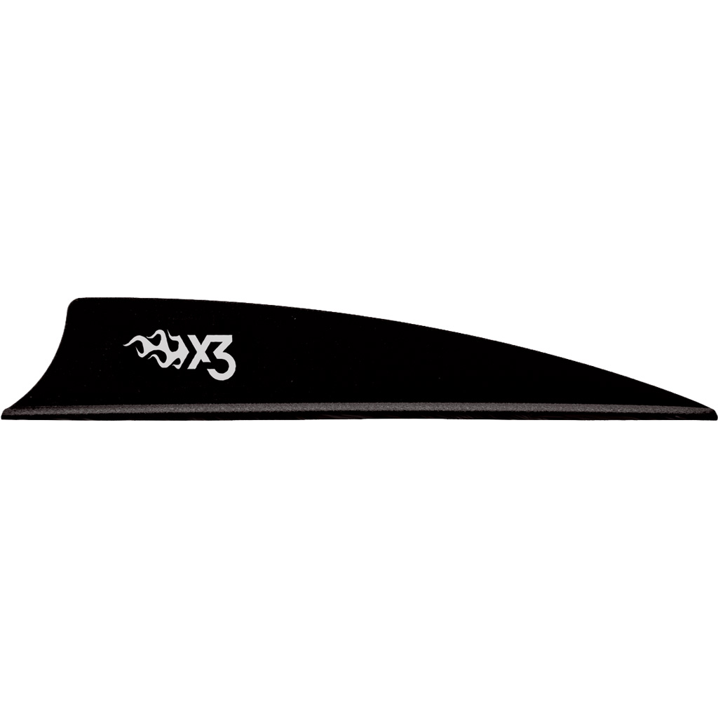 Bohning X3 Vanes Shield Cut 3 in. Black 36 pk.