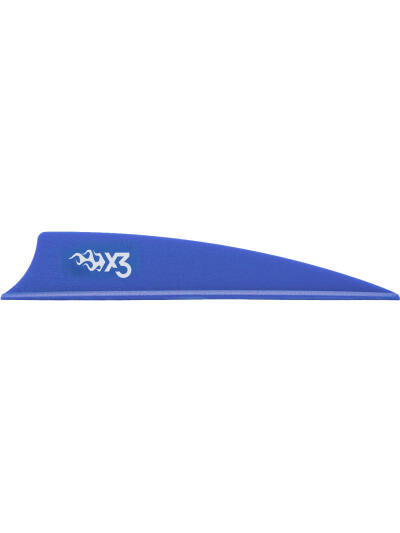 Bohning X3 Vanes Shield Cut 3 in. Satin Blue 36 pk.