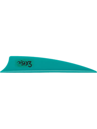 Bohning X3 Vanes Shield Cut 3 in. Teal 36 pk.