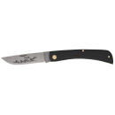 Case 00092 Sod Buster  3.70" Folding Skinner Plain Etched As-Ground Tru-Sharp SS Blade/Smooth Black Synthetic Handle