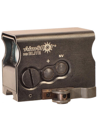 AimShot HGELITEBGREE HG Elite  Black Anodized 1 x 34mm Green Crosshair Reticle