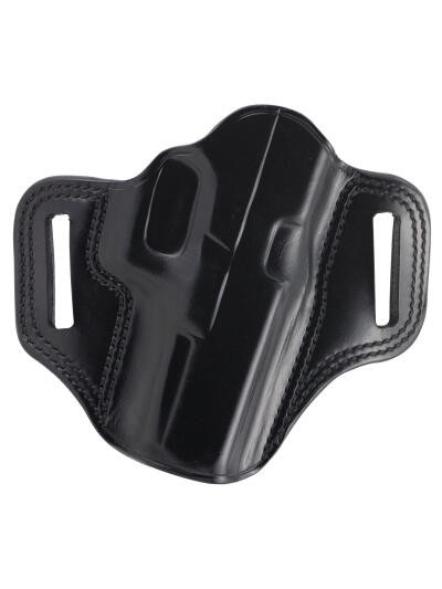 Galco CM228B Combat Master  OWB Black Leather Belt Slide Compatible w/Glock 20/21/37, Belt 1.75" Wide Right Hand
