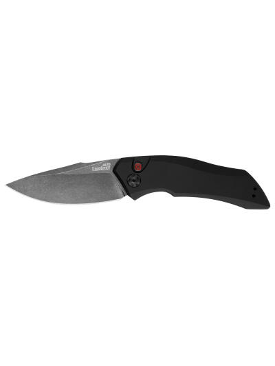 Kershaw 7100BW Launch 1 3.40" Folding Drop Point Plain Black Oxide Blackwash CPM 154 SS, Blade Black Aluminum Handle