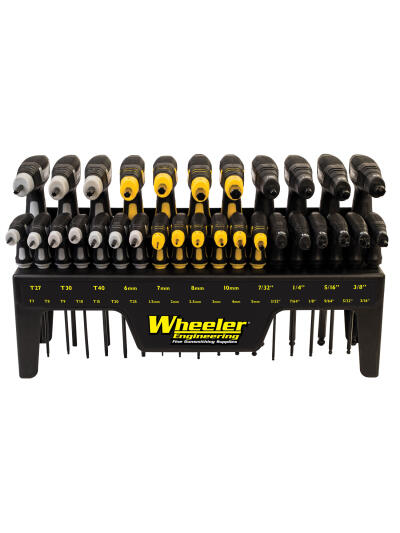 Wheeler 1081957 SAE/Metric Hex & Torx P-Handle Set Black Rubber Handle 30 Pieces