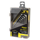 Wheeler 1081959 SAE/Metric Hex & Torx Key Set Silver Steel 45 Pieces