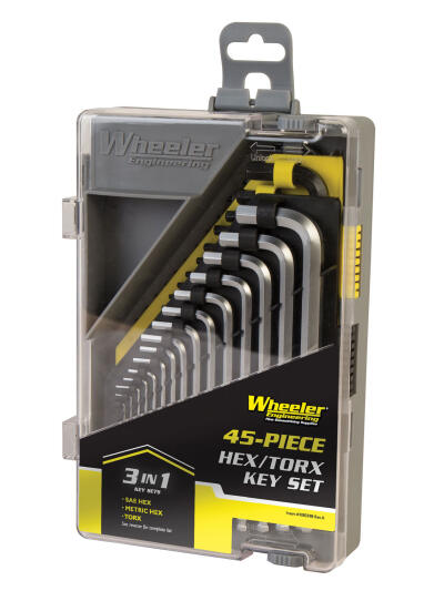 Wheeler 1081959 SAE/Metric Hex & Torx Key Set Silver Steel 45 Pieces