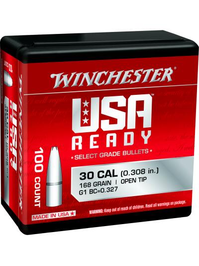 Winchester Ammo WBR30168 Centerfire Rifle  308Win 168gr Open Tip 100 Per Box/10 Case