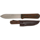 Ka-Bar BK62 Becker Kephart 5.13" Fixed Drop Point Plain Satin Stonewashed 1095 Cro-Van Blade, Walnut Handle, Includes Sheath