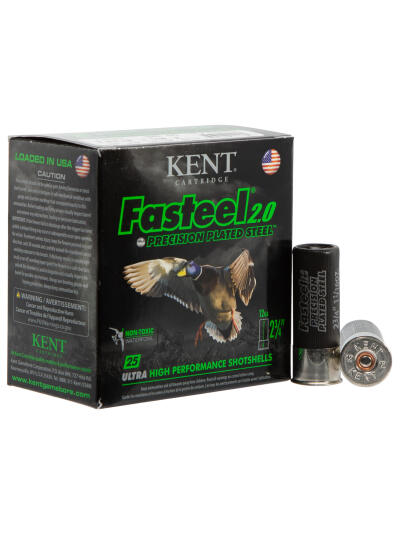 Kent Cartridge K122FS302 Fasteel 2.0  12 Gauge 2.75" 1 1/16 oz 2 Shot 25 Per Box/ 10 Case