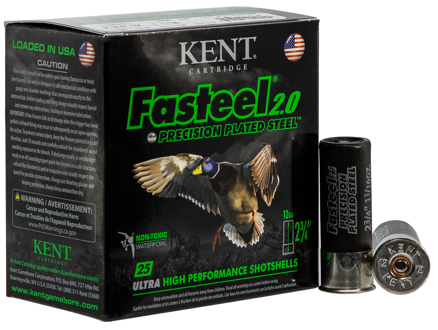 Kent Cartridge K122FS303 Fasteel 2.0 12 Gauge 2.75" 1 1/16 oz 3 Shot 25 Per Box/ 10 Case