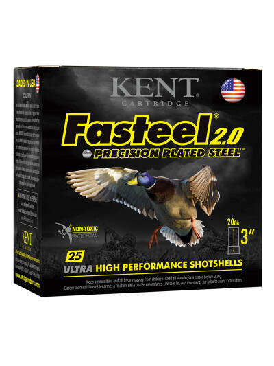 Kent Cartridge K203FS244 Fasteel 2.0  20 Gauge 3" 7/8 oz 4 Shot 25 Per Box/ 10 Case