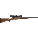 Mossberg 27939 Patriot w/Optic Full Size 243 Win 5+1, 22" Matte Blued Fluted Steel Barrel & Receiver, Walnut Fixed Stock, Vortex Crossfire II 3-9x40mm Scope