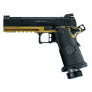 Great Lakes Firearms GL1911DS-9FSSGGLD 1911 DS Synergy 9mm 5" 20+1 Black/SS Barrel/Galaxy Gold Cerakote