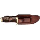 UNCLE HENRY KNIFE NEXT GEN - STAGLON 5.5" BLD W/LTHR SHEATH