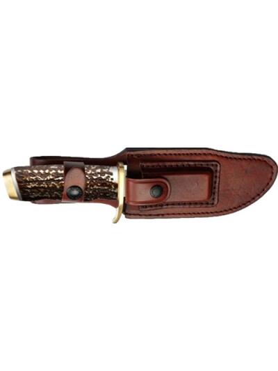 UNCLE HENRY KNIFE NEXT GEN - STAGLON 5.5" BLD W/LTHR SHEATH