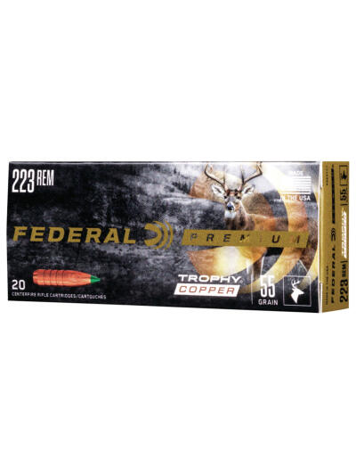 Federal P223TC1 Premium  223Rem 55gr Trophy Copper 20 Per Box/10 Case