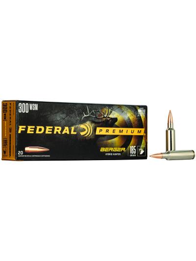 Federal P300WSMBCH1 Premium  300WSM 185gr Berger Hybrid Hunter 20 Per Box/10 Case
