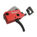 Timney Triggers 682 PCC Trigger  Two-Stage Curved Trigger with 2 lbs Draw Weight & Black/Red Finish for AR-Platform