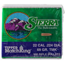 Sierra 7169C Tipped MatchKing  22Cal 69gr Tipped MatchKing 500/Box