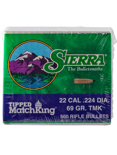 Sierra 7169C Tipped MatchKing  22Cal 69gr Tipped MatchKing 500/Box