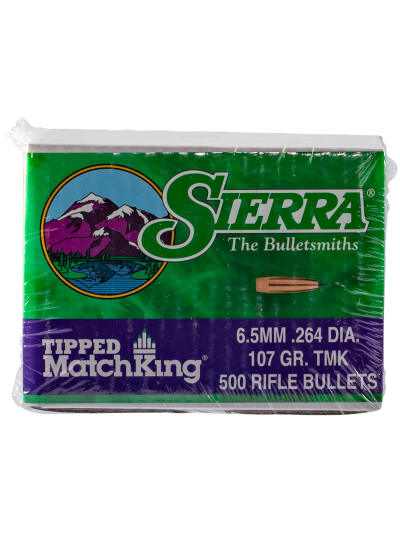 Sierra 7407C Tipped MatchKing  6.5Creedmoor 107gr Tipped MatchKing 500/Box