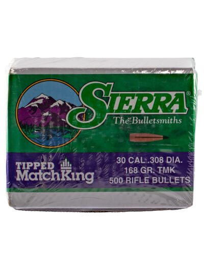 Sierra 7768C Tipped MatchKing  30Cal 168gr Tipped MatchKing 500/Box