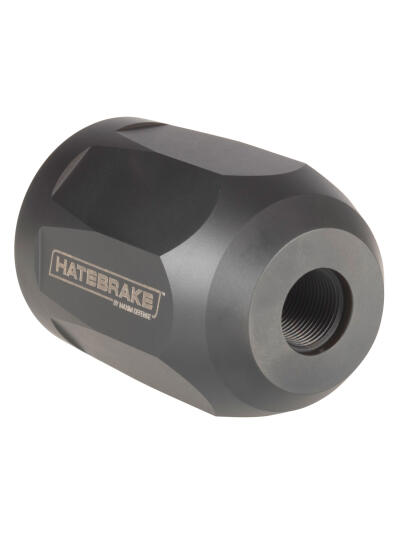 Maxim Defense MXM47707 Hate Brake  Black DLC 17-4 Stainless Steel with 1/2"-28 tpi Threads, 2.40" OAL, 1.50" Diameter & Octagon Shape for 5.56x45mm NATO
