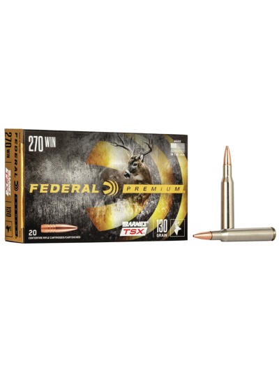 Federal P270L Premium  270Win 130gr Barnes TSX 20 Per Box/10 Case