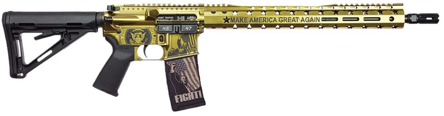 BLACK RAIN SPEC15 RIA 5.56 16IN BBL GOLD FX CERAKOTE 15IN MLOK 30RD TRUMP RIFLE