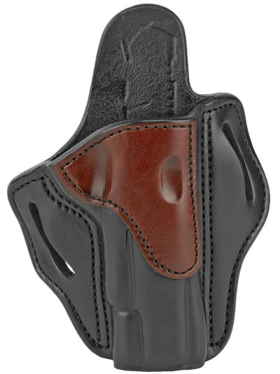 1791 Gunleather BH1BLBR BH1  OWB 01 Brown on Black Leather Belt Slide Fits 4-5" 1911