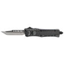 CobraTec Knives SSWCTK1STNS CTK-1  Small 2.75" OTF Tanto Plain D2 Steel Blade/Black Stonewashed Aluminum Handle Features Glass Breaker Includes Pocket Clip