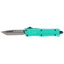CobraTec Knives STFCTK1STNS CTK-1  Small 2.75" OTF Tanto Plain D2 Steel Blade/Tiffany Blue Aluminum Handle Features Glass Breaker Includes Pocket Clip