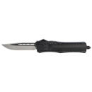CobraTec Knives MBCTK1MDNS CTK-1  Medium 3" OTF Drop Point Plain D2 Steel Blade/Black Aluminum Handle Features Glass Breaker Includes Side Button