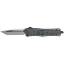CobraTec Knives MCFCTK1MTNS CTK-1  Medium 3" OTF Tanto Plain D2 Steel Blade/Carbon Fiber Aluminum Handle Features Glass Breaker Includes Pocket Clip