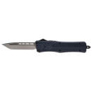 CobraTec Knives MNYCTK1MTNS CTK-1  Medium 3" OTF Tanto Plain D2 Steel Blade/NYPD Blue Aluminum Handle Features Glass Breaker Includes Pocket Clip