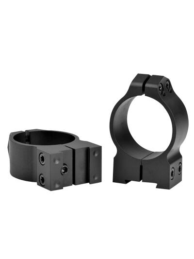 Warne 14B1M Maxima  Matte Black Steel 30mm Tube Medium Vertical Split Dovetail, 0 MOA Fits CZ 527