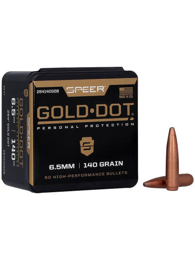 Speer 264140 Gold Dot  6.5mm .264 140 GR Soft Point 50 Box