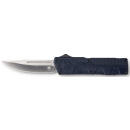 CobraTec Knives NYCTLWDNS Lightweight  3.25" OTF Drop Point Plain D2 Steel Blade/NYPD Blue Aluminum Handle Includes Pocket Clip