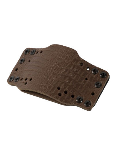 Limbsaver 12522 CrossTech Leather IWB/OWB Dark Brown Leather Belt Clip Ambidextrous
