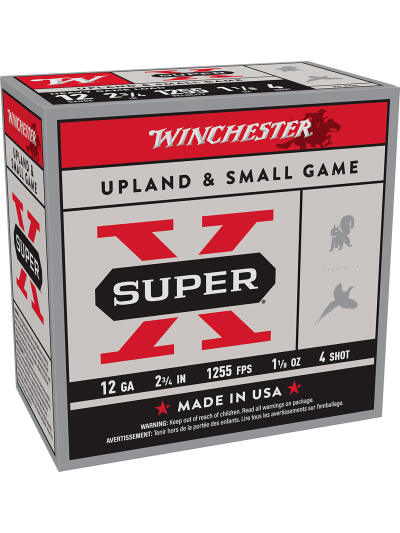 Winchester Ammo XU12H4 Super X Heavy Game Load 12Gauge 2.75" 1 1/8oz 4Shot 25 Per Box/10 Case
