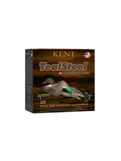 Kent Cartridge KTS123365 TealSteel Precision Steel 12Gauge 3" 1 1/4oz 5Shot 25 Per Box/10 Case