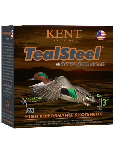 Kent Cartridge KTS123366 TealSteel Precision Steel 12Gauge 3" 1 1/4oz 6Shot 25 Per Box/10 Case