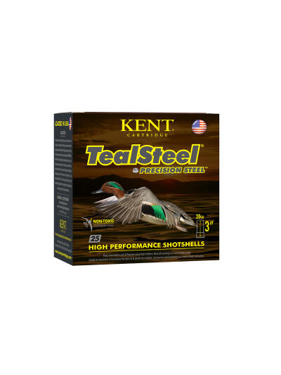Kent Cartridge KTS203286 TealSteel Precision Steel 20 Gauge 3" 1oz 6 Shot 25 Per Box/10 Case