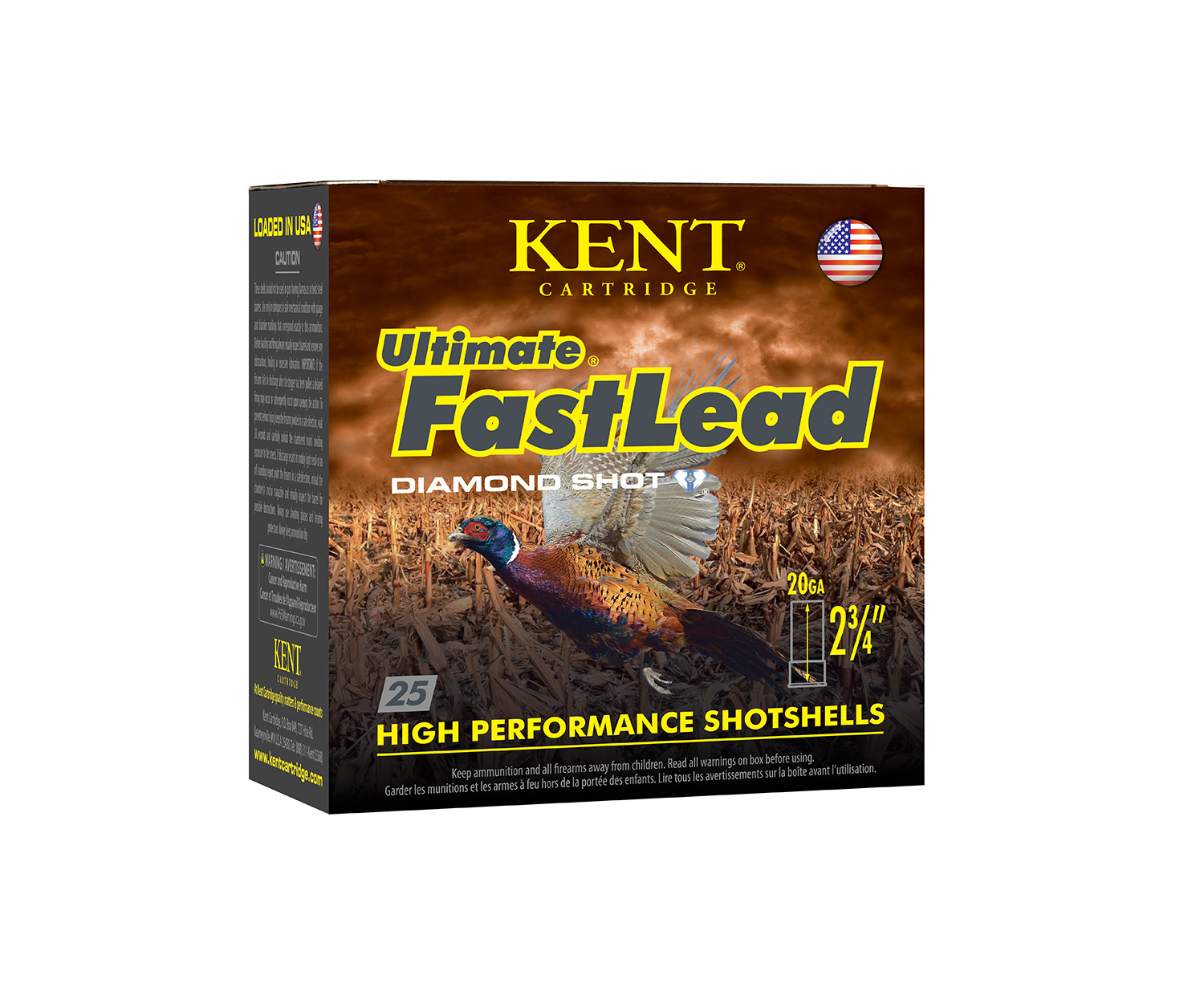 Kent Cartridge K202UFL2875 Ultimate Fast Lead 20Gauge 2.75" 1oz 7.5Shot 25 Per Box/10 Case