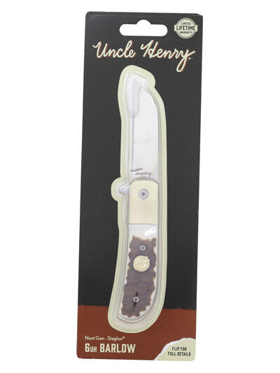 UNCLE HENRY KNIFE NEXT GEN - STAGLON 2.7" FOLDER WHARNCLIFE