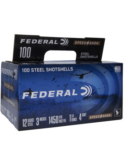 Federal WF1421004 Speed-Shok  12Gauge 3" 1 1/4oz 4Shot 100 Per Box/2 Case