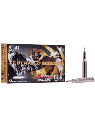 Federal P270TA1 Premium Terminal Ascent 270Win 136gr 20 Per Box/10 Case