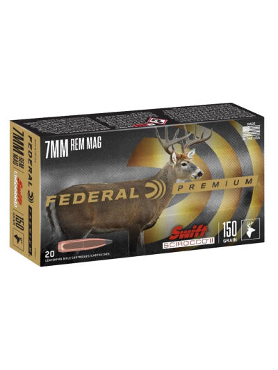 Federal P7RSS1 Premium  7mmRemMag 150gr Swift Scirocco II 20 Per Box/10 Case
