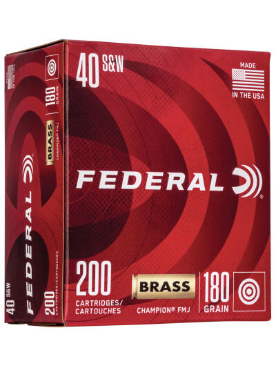 Federal WM52232 Champion Training 40S&W 180gr Full Metal Jacket 200 Per Box/5 Case