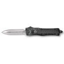 CobraTec Knives SSWCTK1SDAGNS CTK-1  Small 2.75" OTF Dagger Plain D2 Steel Blade/Stonewashed Aluminum Handle Features Glass Breaker Includes Pocket Clip